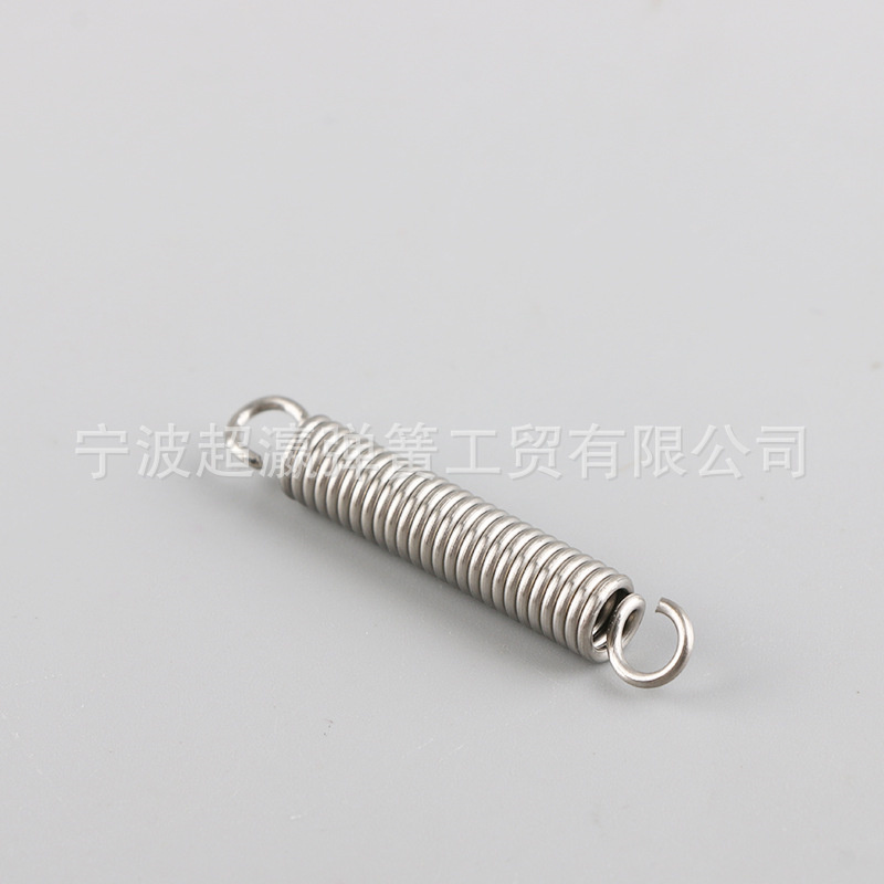 Stainless steel double ring hook cylindrical pull-back spring